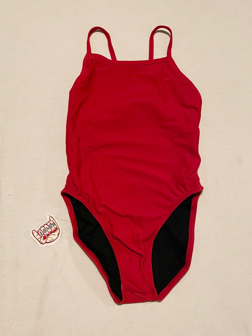 Jolyn Chevy Fixed Back One Piece Swimsuit Red Size 30 Small